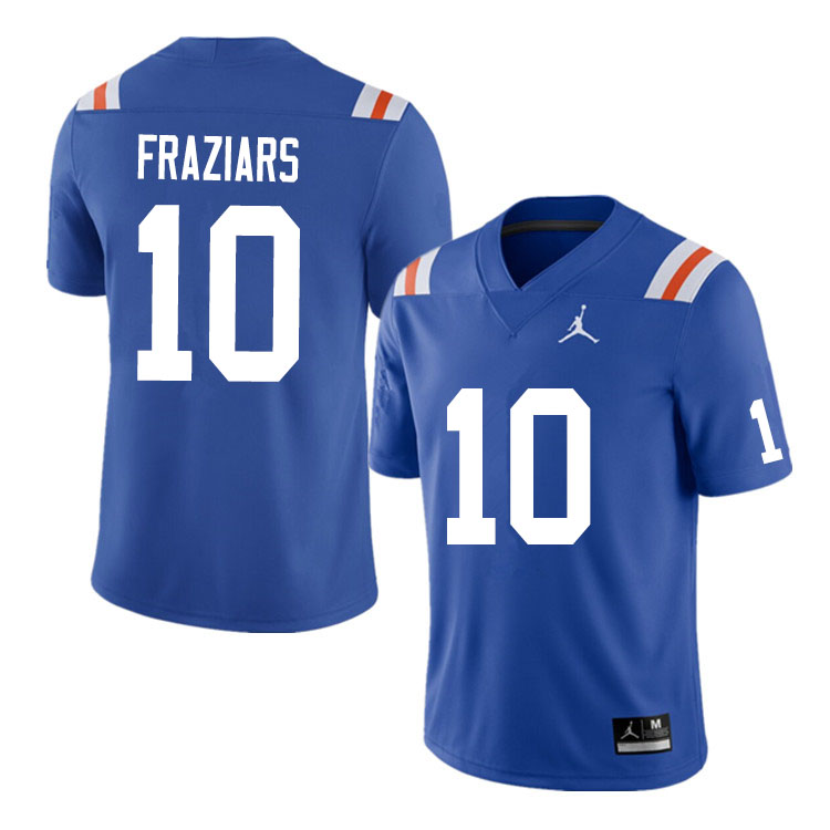 Men #10 Ja'Quavion Fraziars Florida Gators College Football Jerseys Sale-Throwback